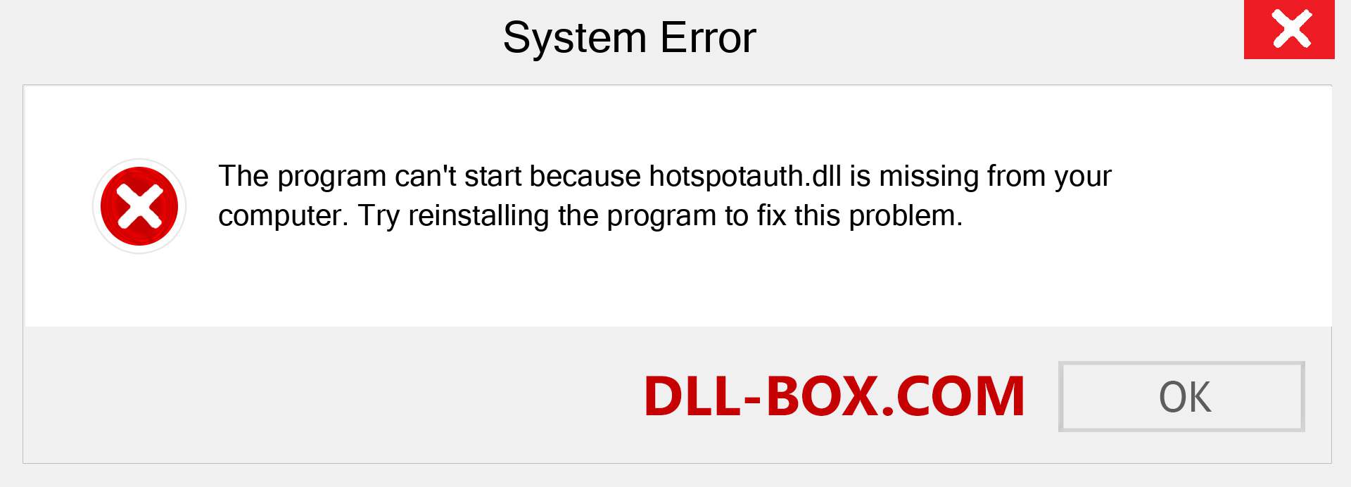  hotspotauth.dll file is missing?. Download for Windows 7, 8, 10 - Fix  hotspotauth dll Missing Error on Windows, photos, images